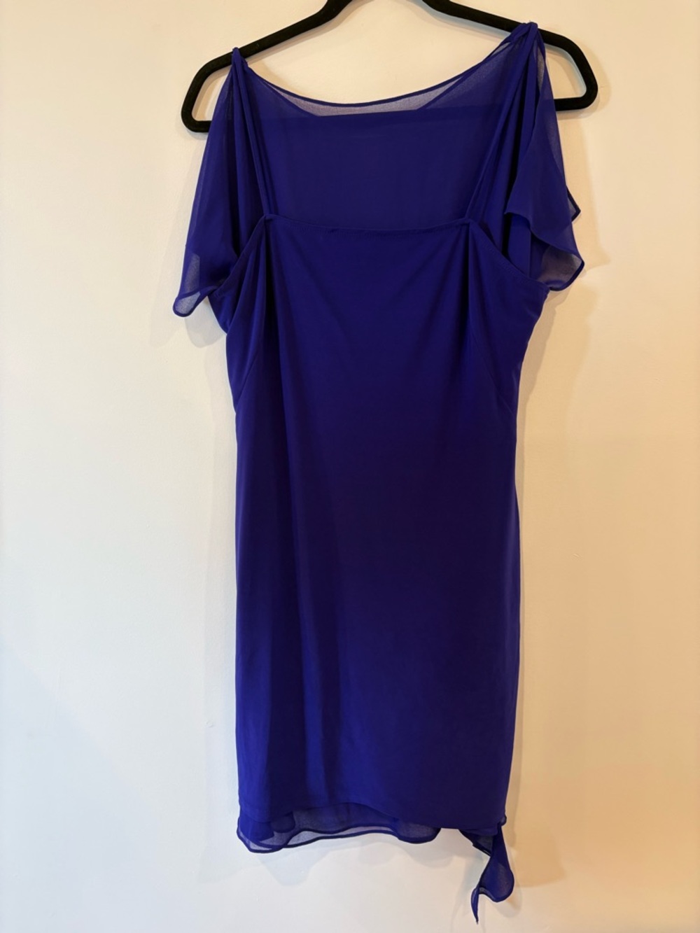 Ralph Lauren Blue/Purple Cold-Shoulder Mini Dress